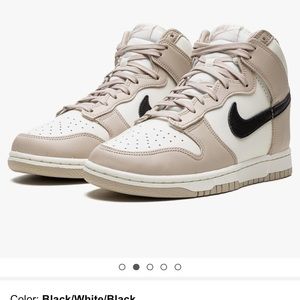 Nike women’s dunk high beige and black high top 9.5